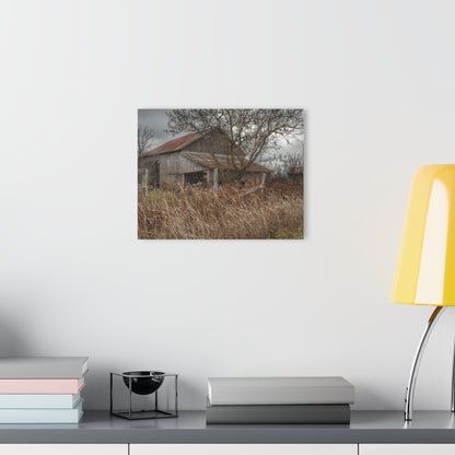 U R There Photography Grey Saltbox Rustic Farmhouse Acrylic Wall Print