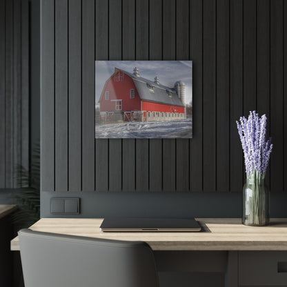 U R There Photography Casey Road Red Rustic Farmhouse Acrylic Wall Print