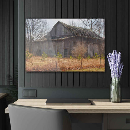 U R There Photography Leix Road Forgotten Grey I Rustic Farmhouse Acrylic Wall Print
