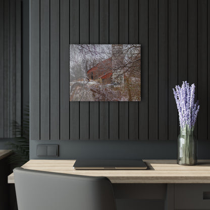 U R There Photography Sandhill Road Hidden Red I Rustic Farmhouse Acrylic Wall Print