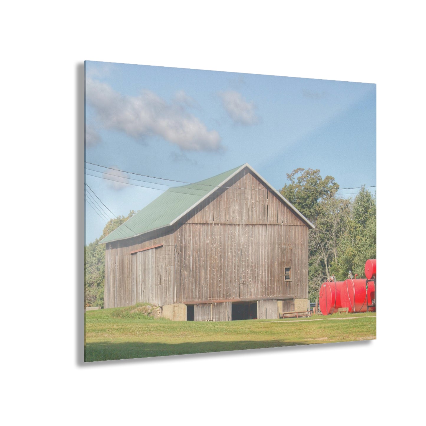 U R There Photography Kingston Road Grey Rustic Farmhouse Acrylic Wall Print