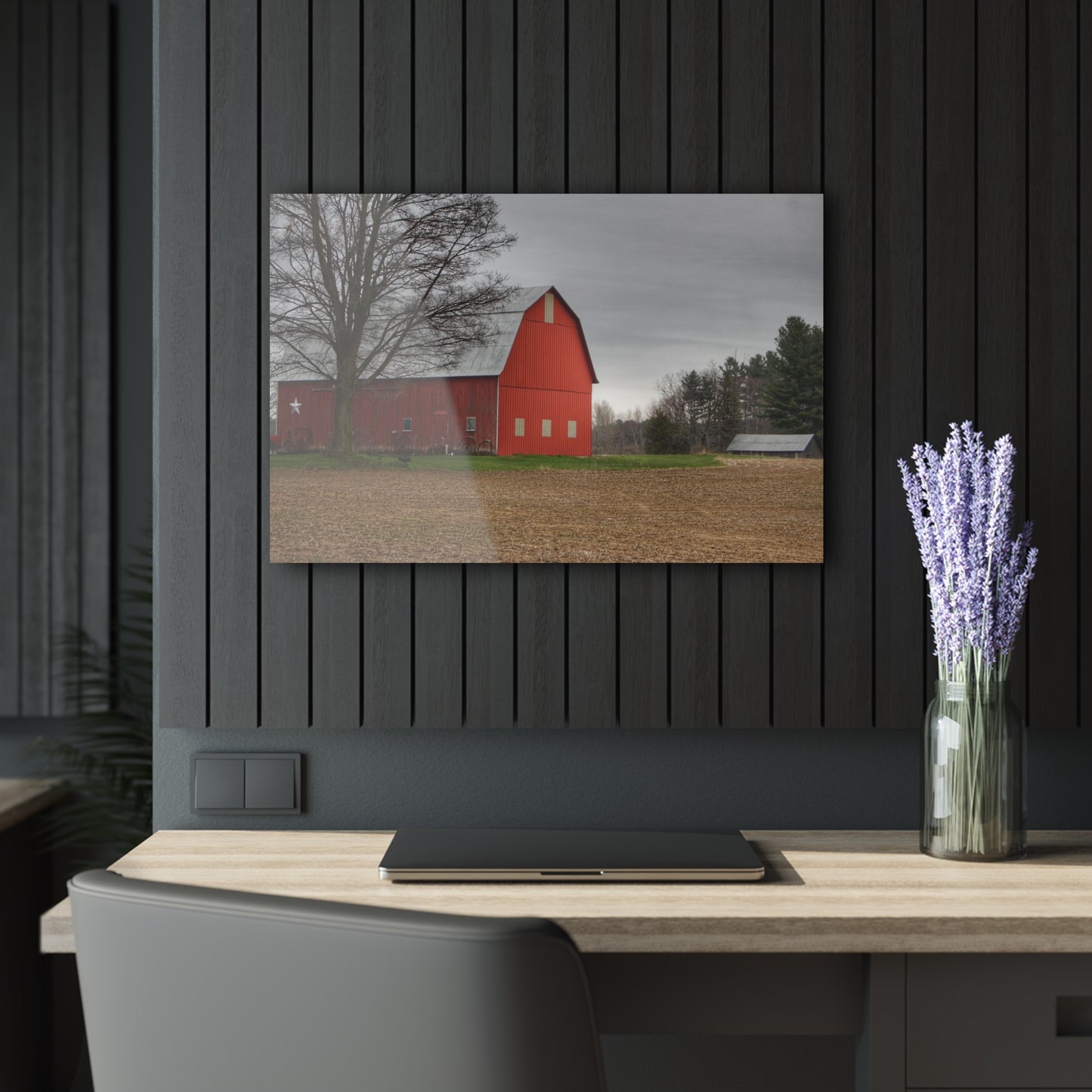 U R There Photography South Summers Road Star Barn Rustic Farmhouse Acrylic Wall Print