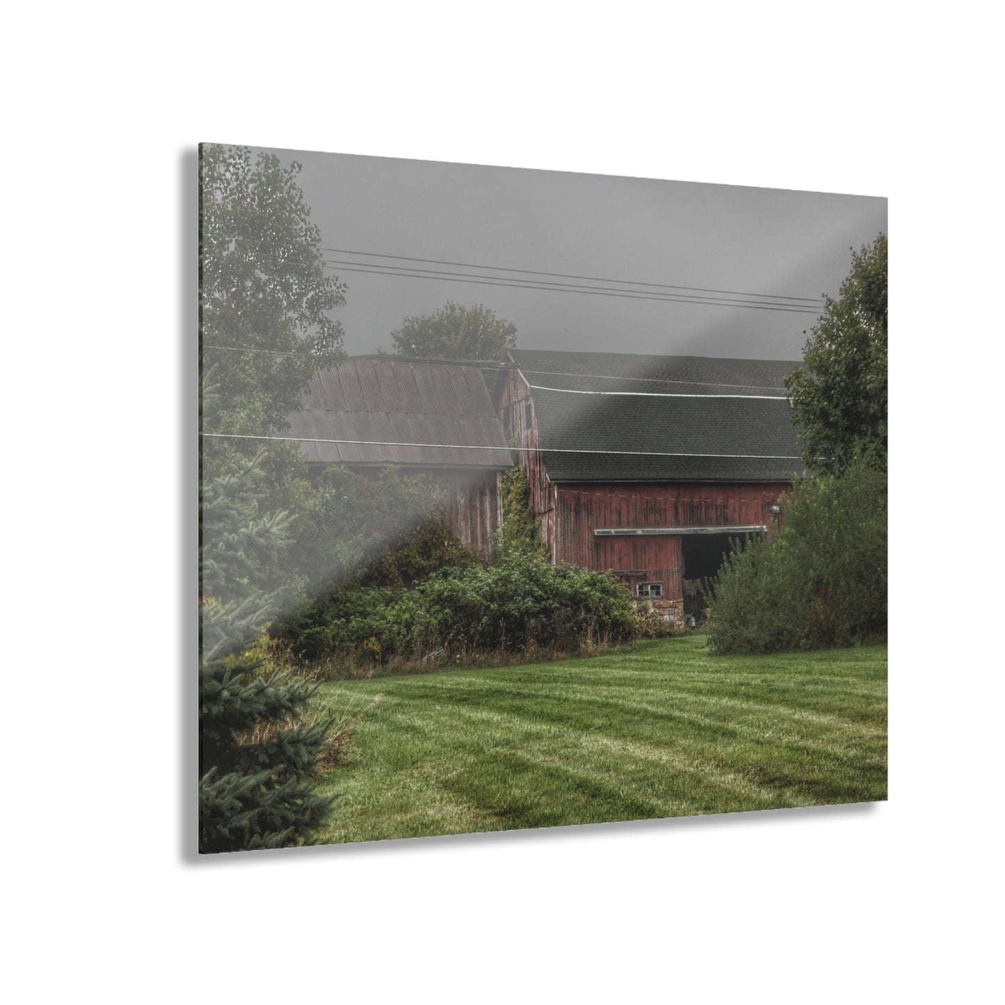 U R There Photography Bowers Road Grey Duo II Rustic Farmhouse Acrylic Wall Print