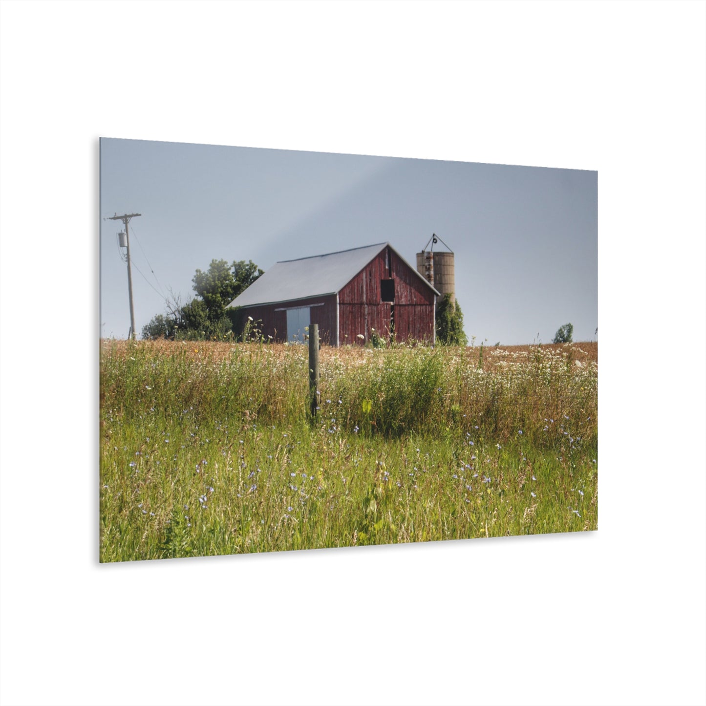 U R There Photography North Lake Pleasant Little Red I Rustic Farmhouse Acrylic Wall Print