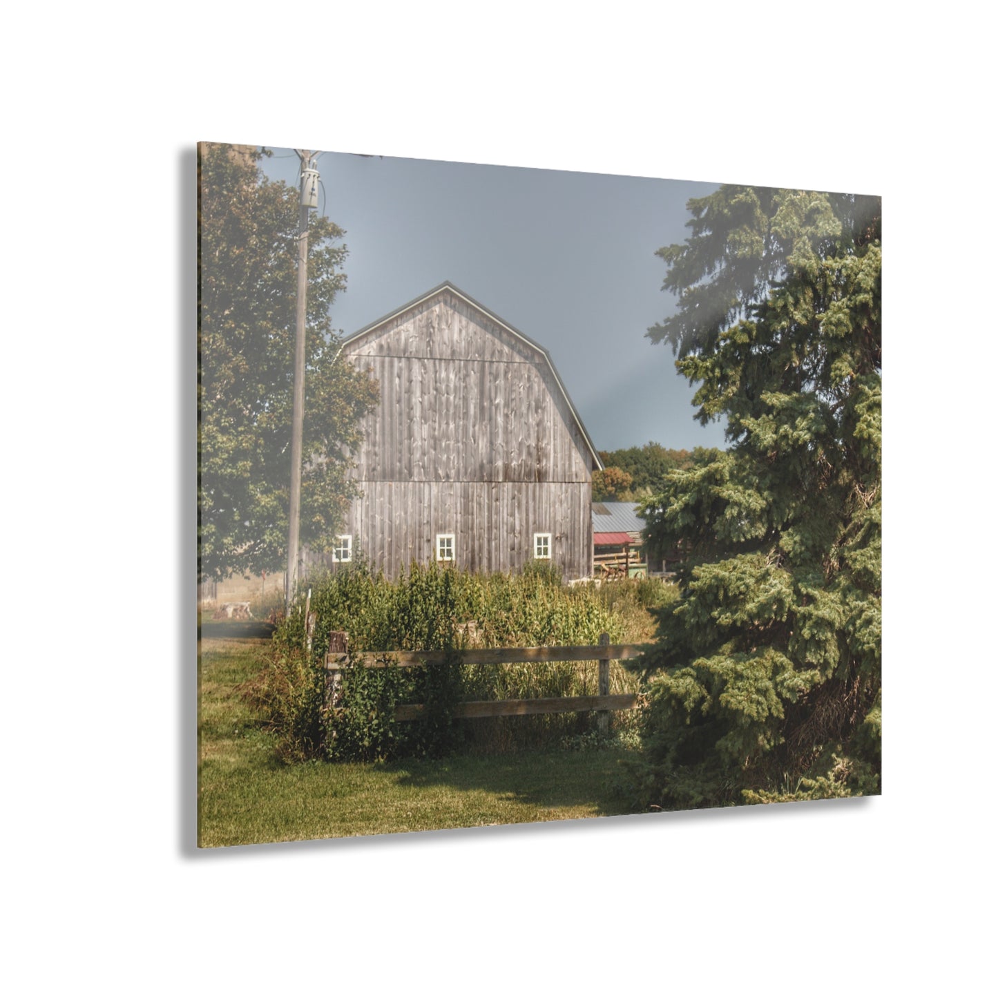 U R There Photography Roadside Grey of Vassar Rustic Farmhouse Acrylic Wall Print