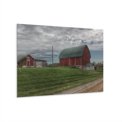U R There Photography Elmwood Road Reds Rustic Farmhouse Acrylic Wall Print