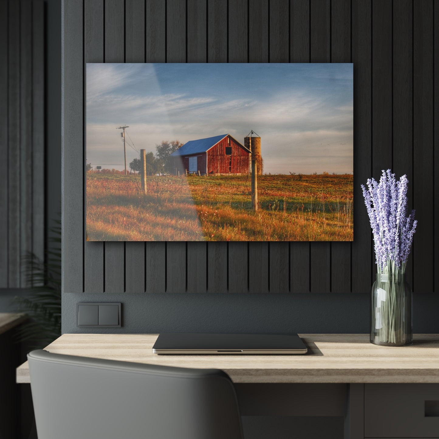 U R There Photography North Lake Pleasant Little Red II Rustic Farmhouse Acrylic Wall Print