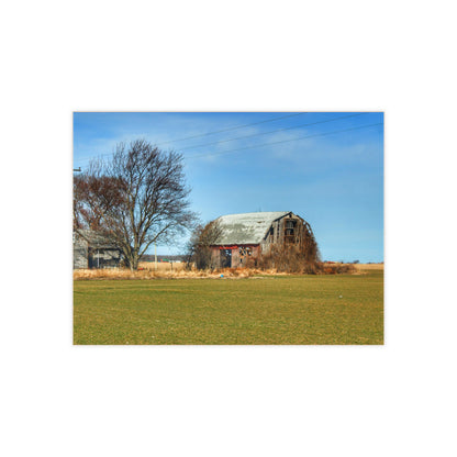 U R There Photography Bay City - Forestville Forgotten Grey Rustic Farmhouse Decorative Ceramic Tile