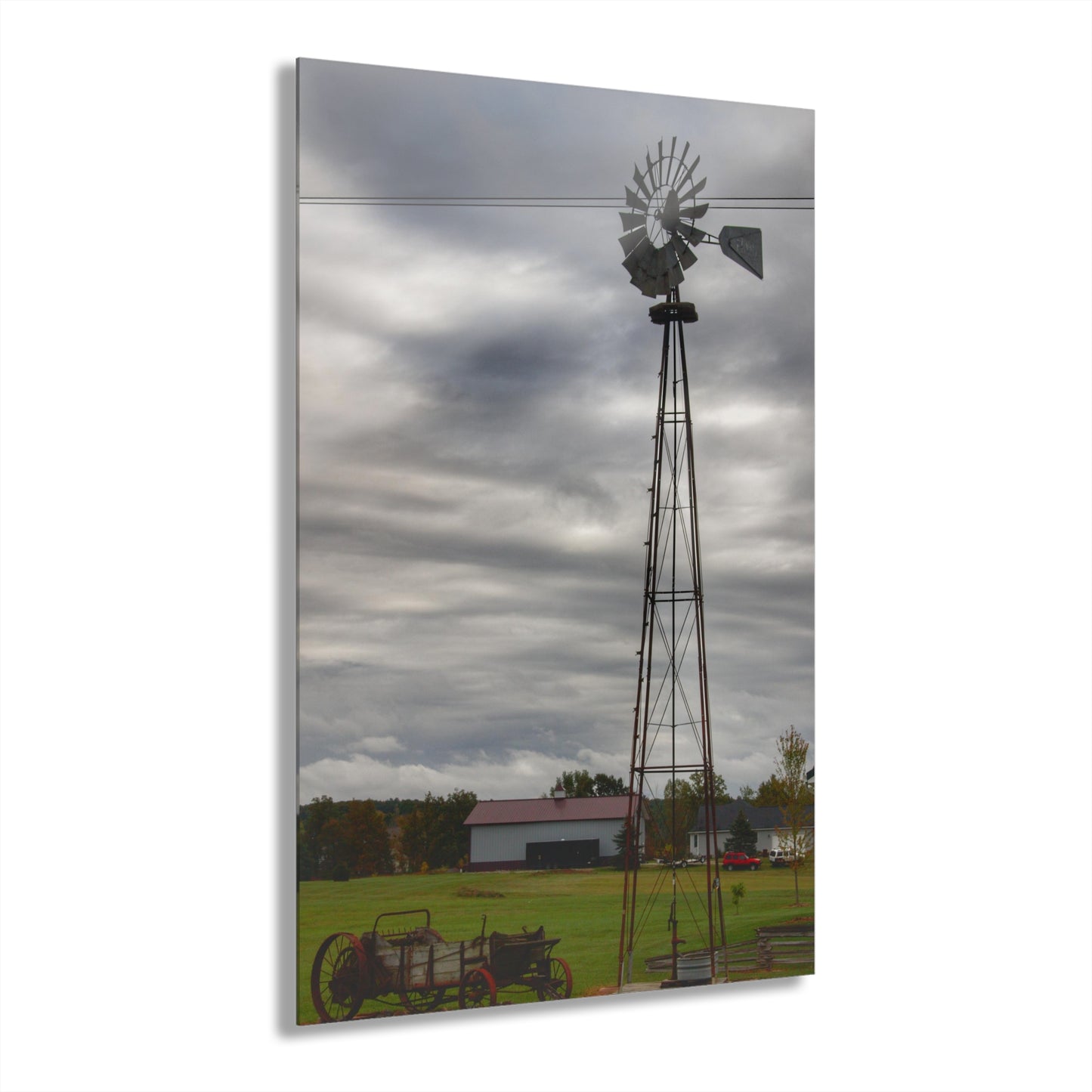 U R There Photography Valentine Road Windmill Rustic Farmhouse Acrylic Wall Print