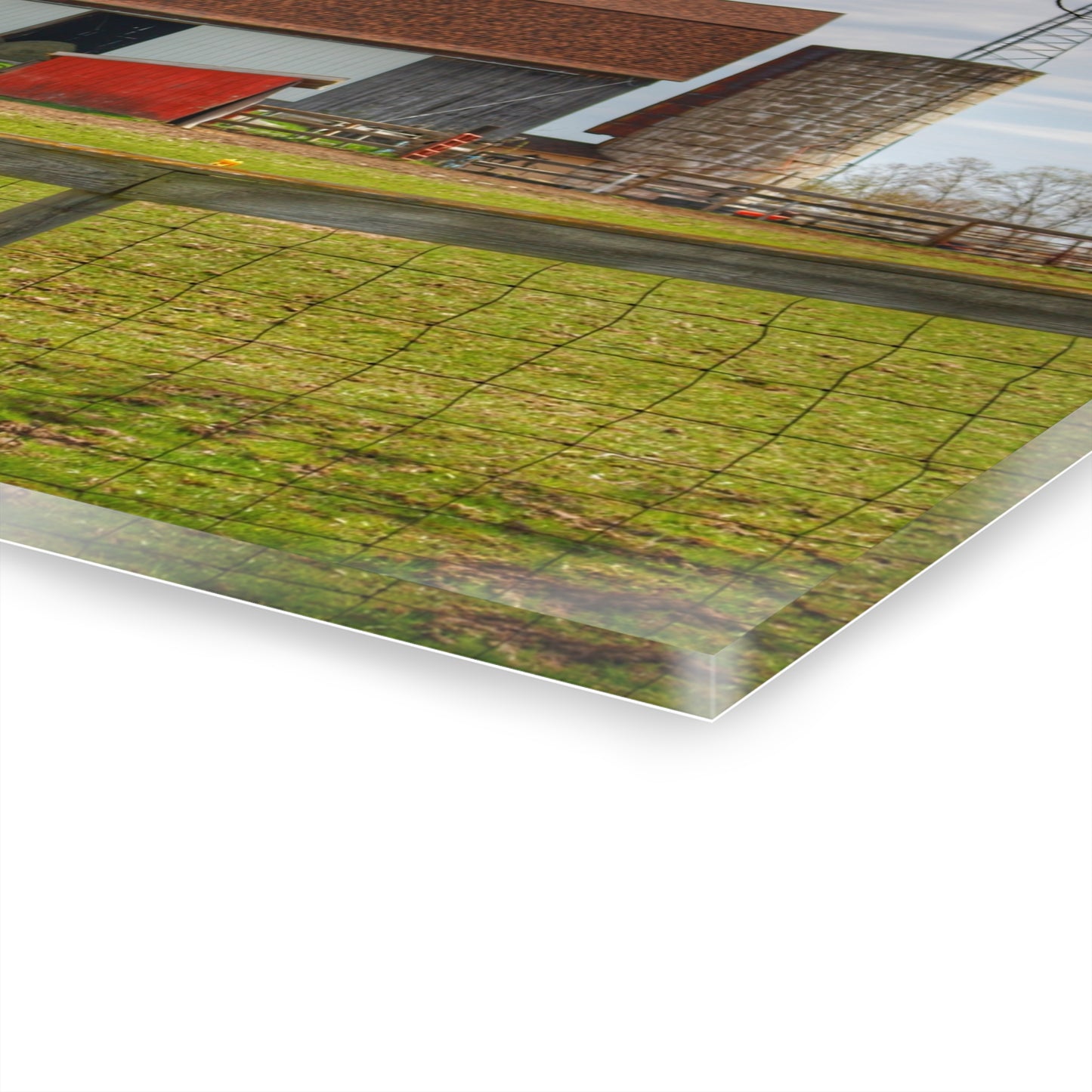 U R There Photography North Vassar Road Grey Rustic Farmhouse Acrylic Wall Print