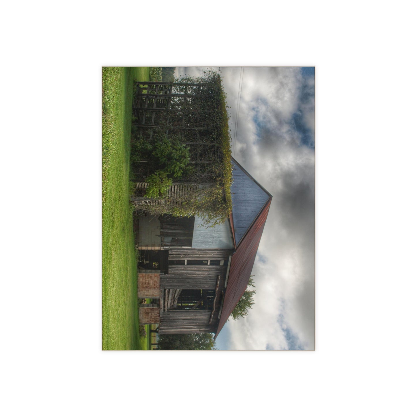 U R There Photography Pergola Barn Rustic Farmhouse Decorative Ceramic Tile