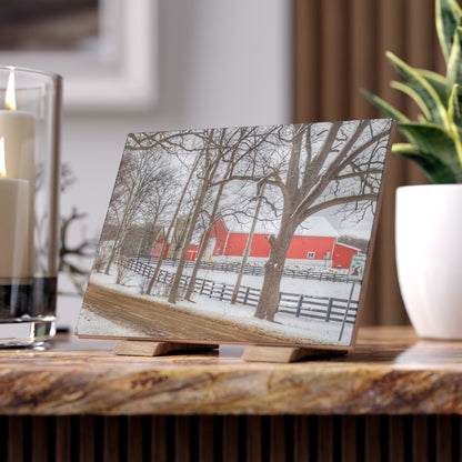 U R There Photography Barns of Barber Road I Rustic Farmhouse Decorative Ceramic Tile