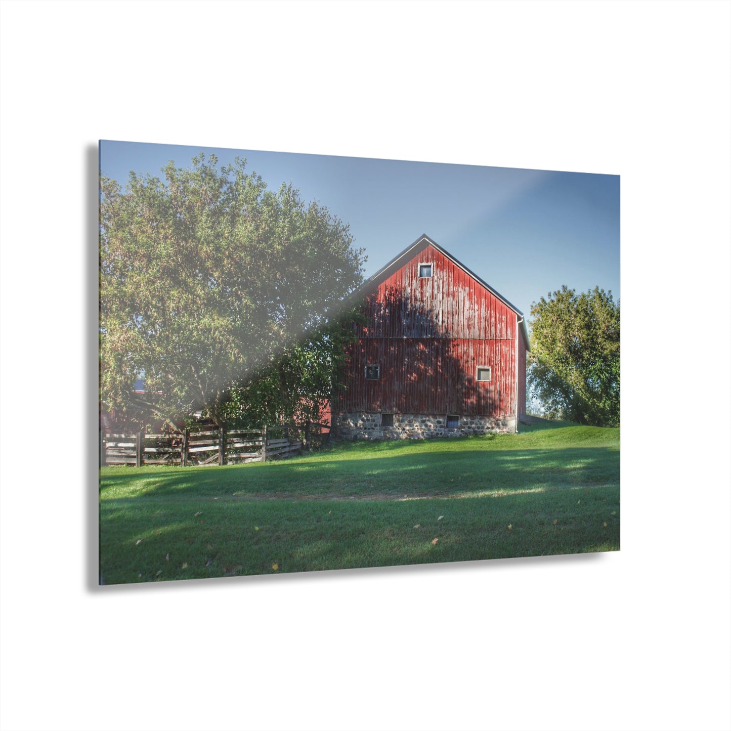 U R There Photography Five Lakes Red III Rustic Farmhouse Acrylic Wall Print
