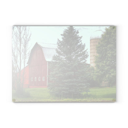 Barn Boutique Rustic Tempered-Glass Cutting Board| German Road Red