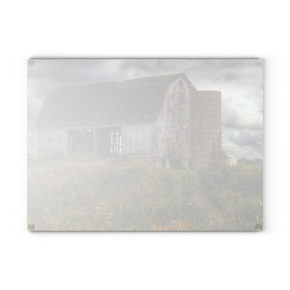 U R There Photography Castle Road White Rustic Farmhouse Tempered-Glass Cutting Board