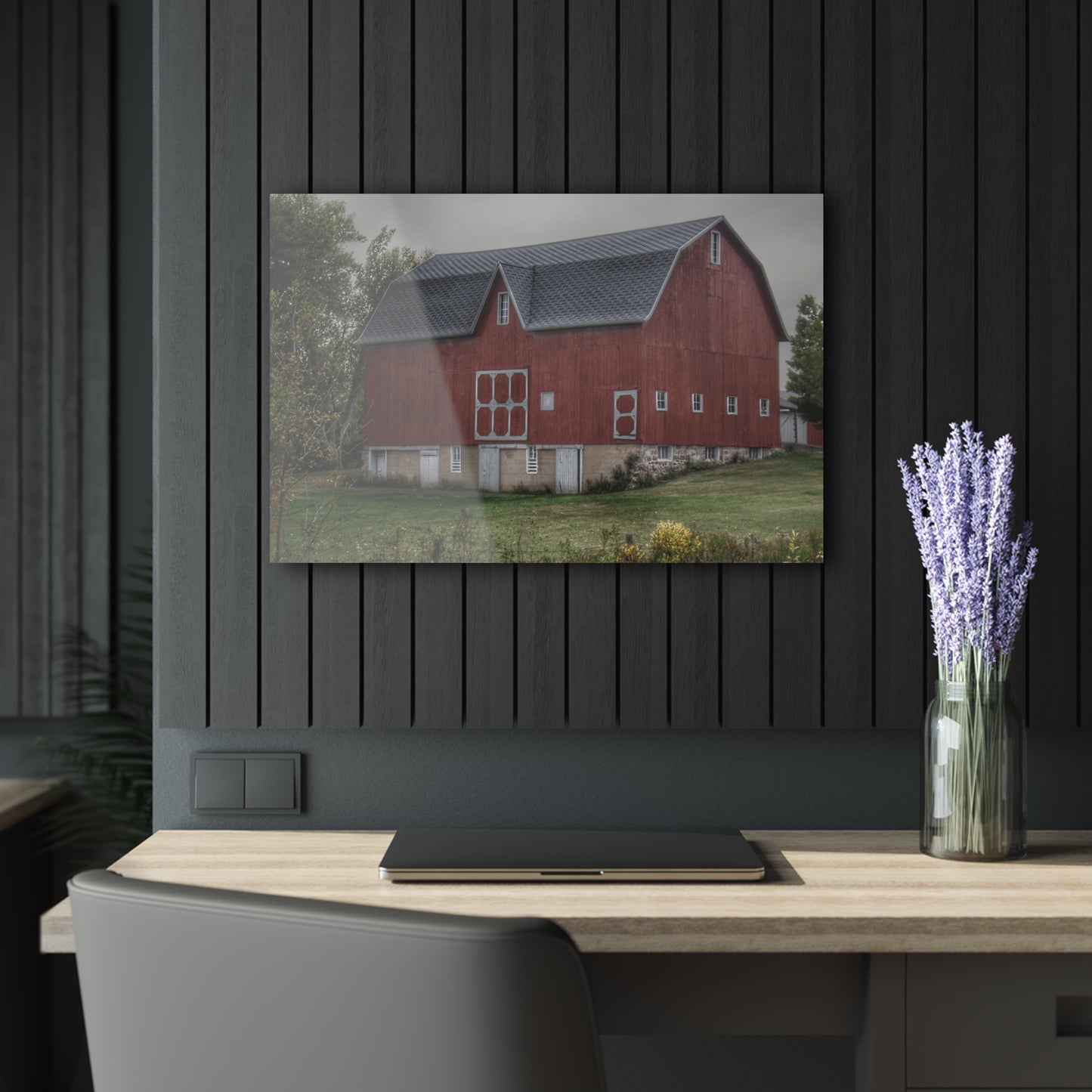 Barn Boutique Modern Farmhouse Acrylic Wall Print| Vassar Road Red I