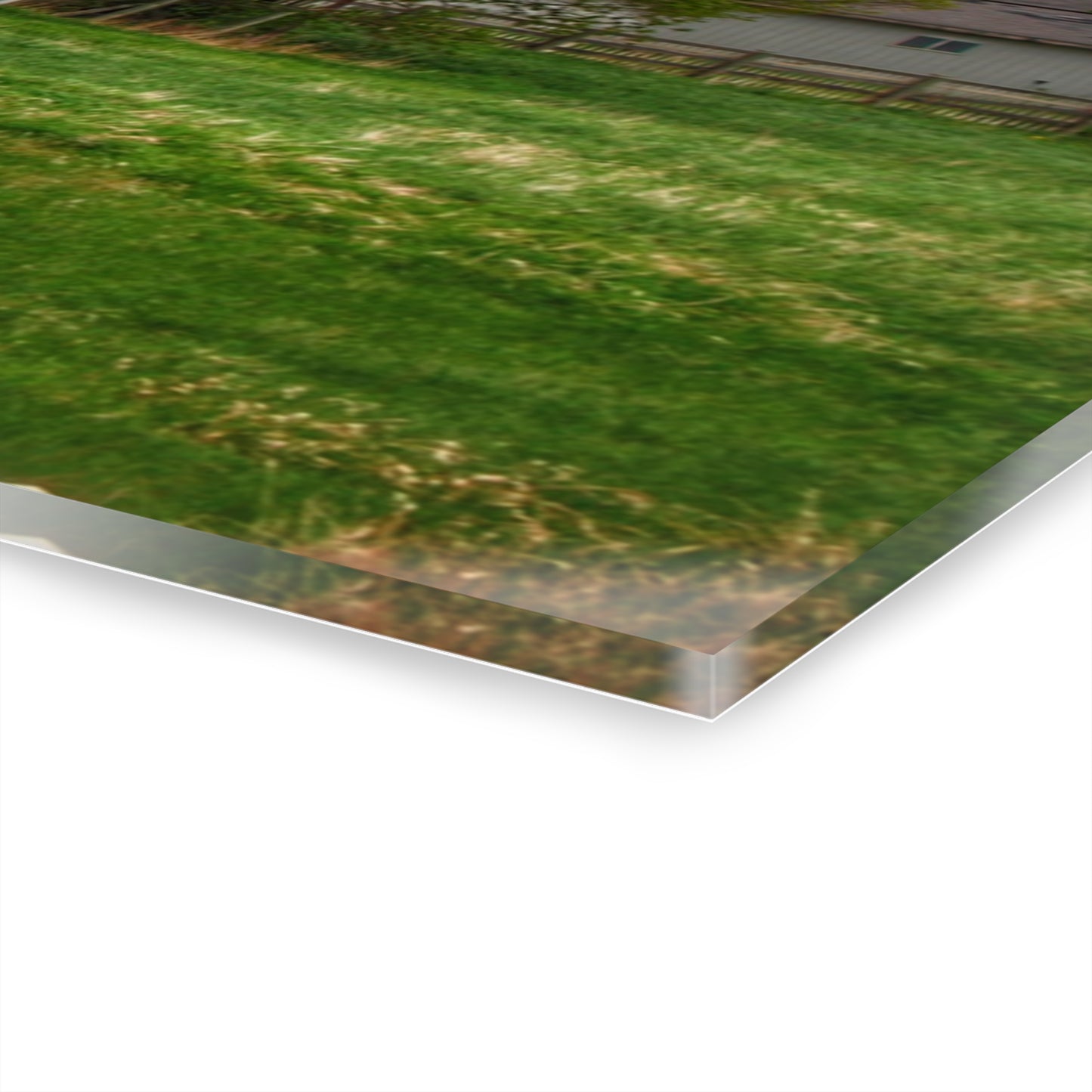 U R There Photography Hassler Lake Hidden Red Rustic Farmhouse Acrylic Wall Print