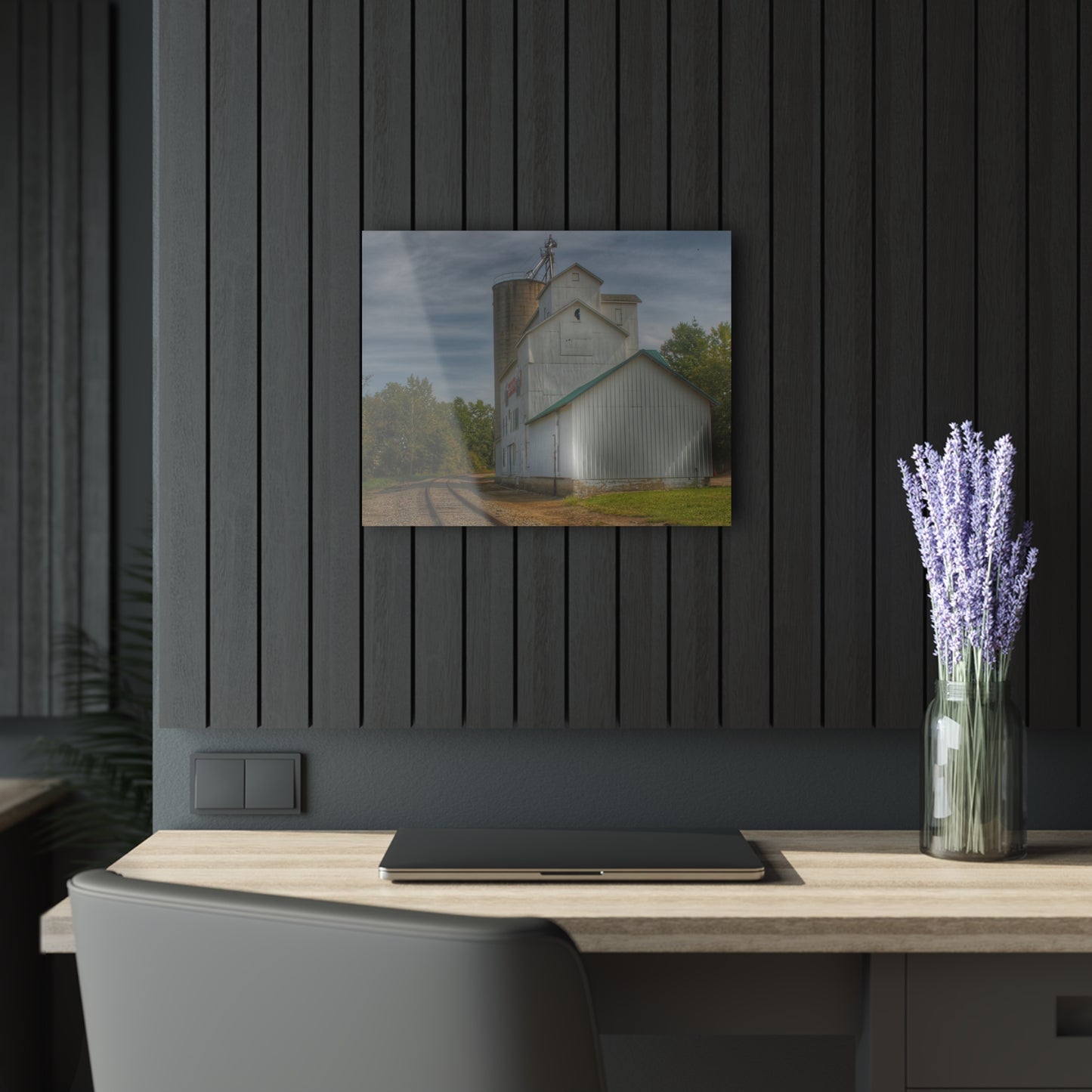 U R There Photography Aside the Tracks in Mayville Rustic Farmhouse Acrylic Wall Print