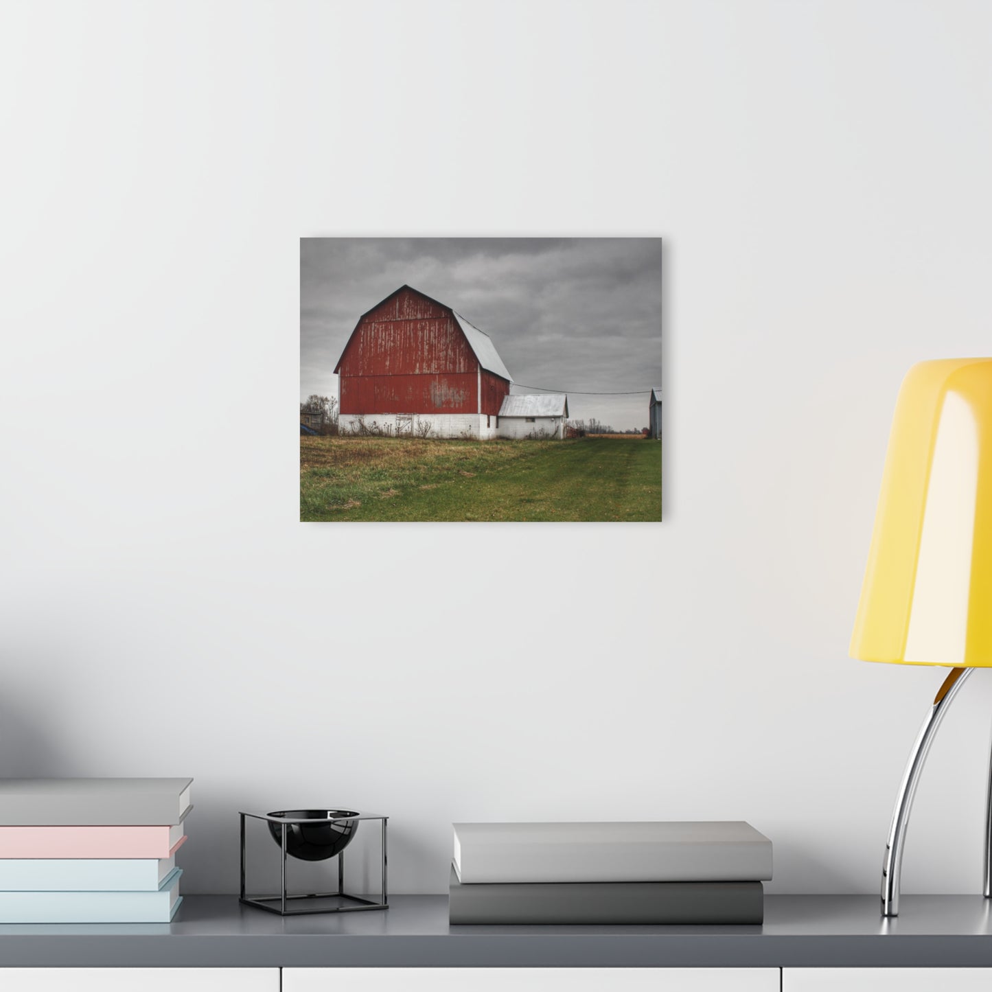 U R There Photography Mills Road Red I Rustic Farmhouse Acrylic Wall Print