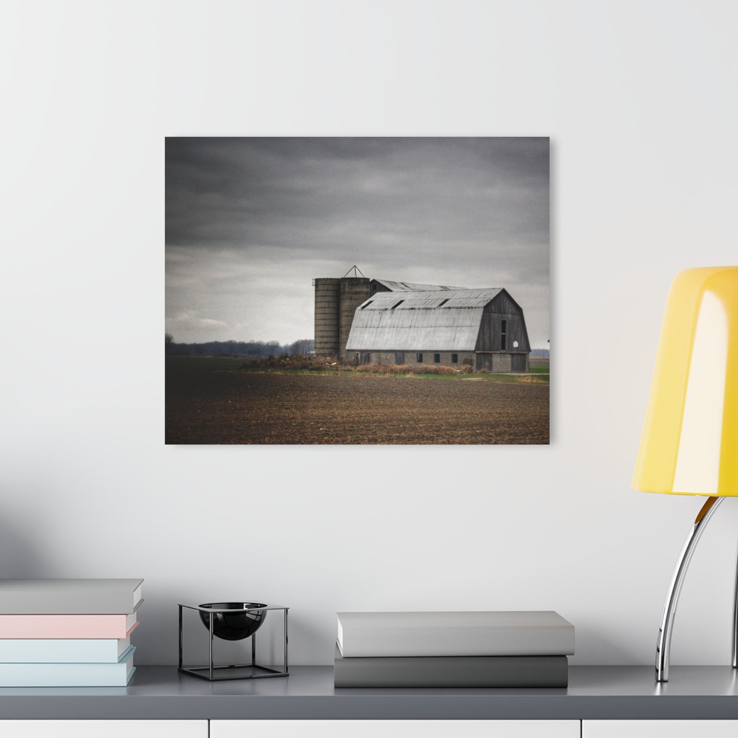 U R There Photography North Gates Road Old Grey II Rustic Farmhouse Acrylic Wall Print