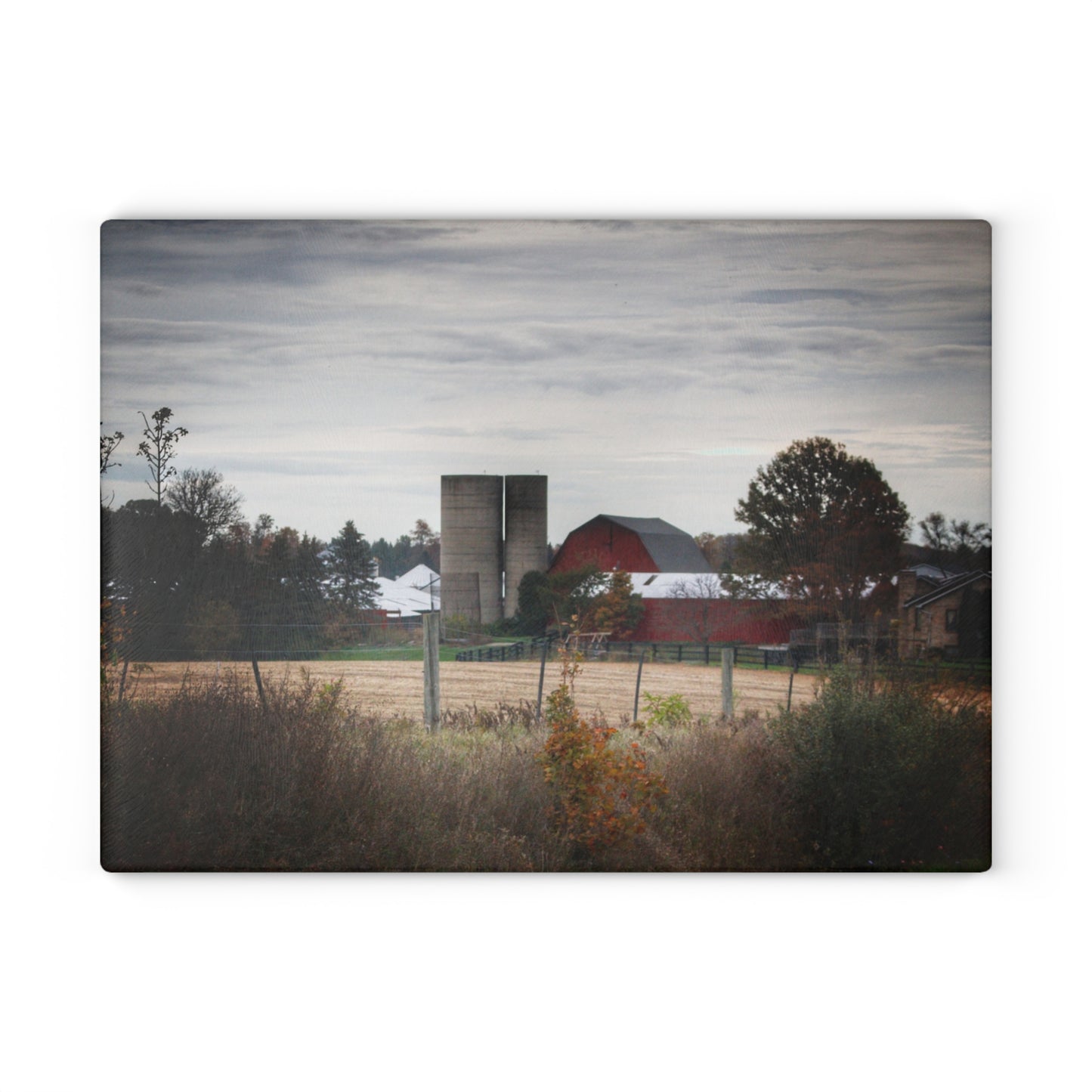 U R There Photography Haines Road Farm Rustic Farmhouse Tempered-Glass Cutting Board