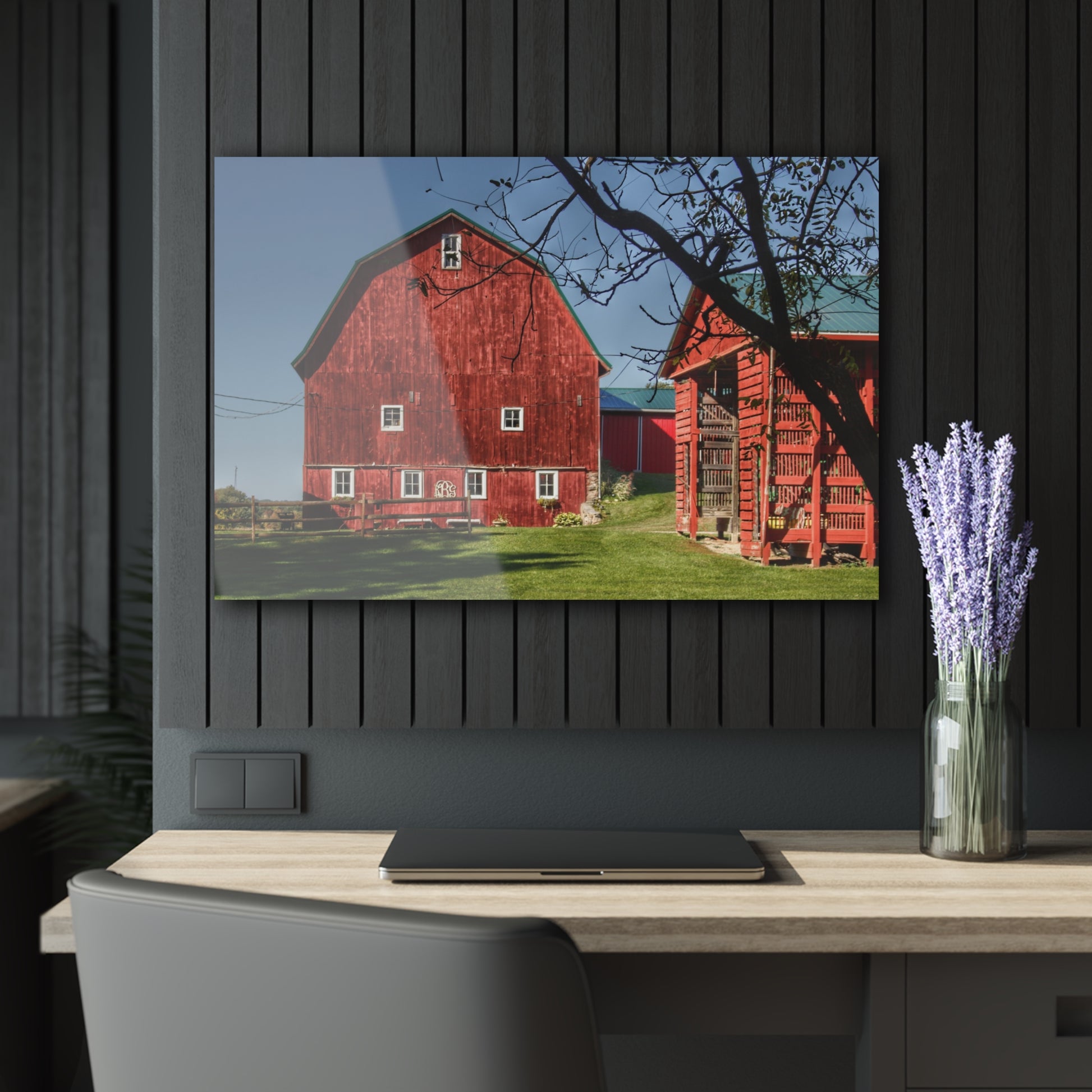 U R There Photography Gardner Road Red II Rustic Farmhouse Acrylic Wall Print 0.25''