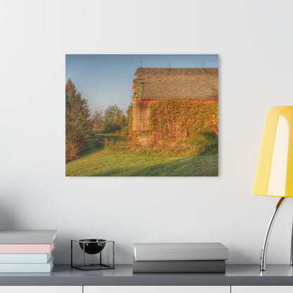 U R There Photography Bearanger Road Red Rustic Farmhouse Acrylic Wall Print