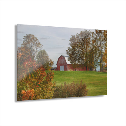 U R There Photography Lyons Road Red Rustic Farmhouse Acrylic Wall Print