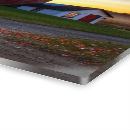 U R There Photography Haines Road Red at Sunrise Rustic Farmhouse Acrylic Wall Print