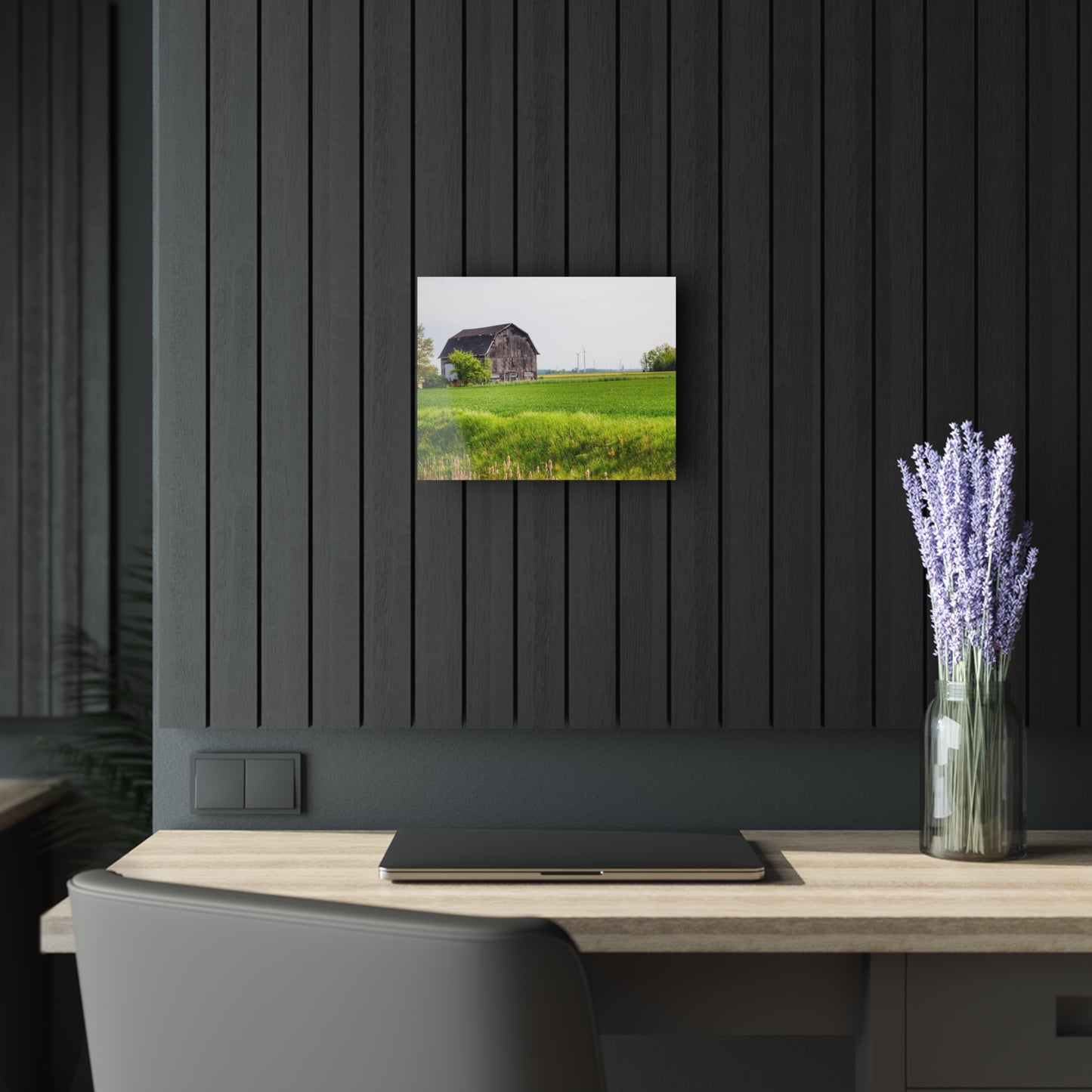 U R There Photography North Graf Road Old Grey Rustic Farmhouse Acrylic Wall Print