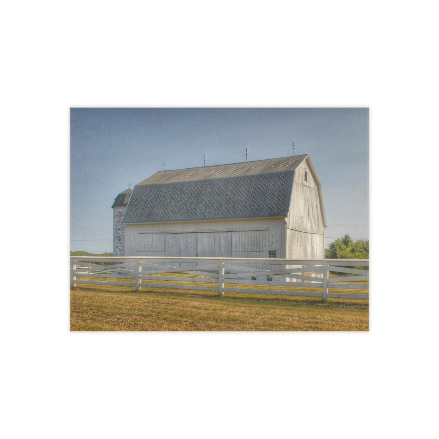 U R There Photography Belsay Road White Rustic Farmhouse Decorative Ceramic Tile