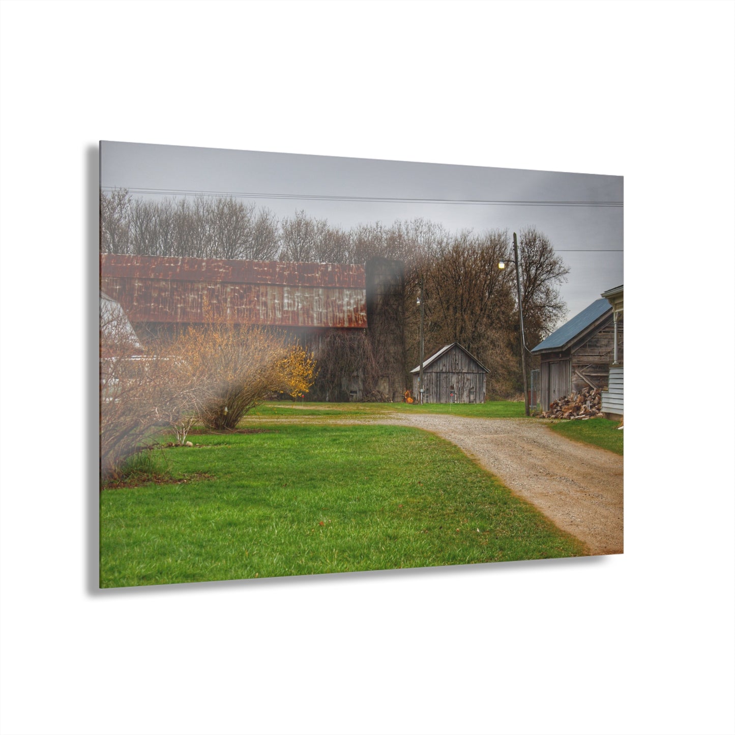 U R There Photography South Summers Road Rusted and Little Grey Rustic Farmhouse Acrylic Wall Print