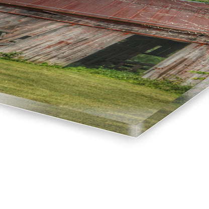 U R There Photography Columbiaville Roadside Grey and Rusted Rustic Farmhouse Acrylic Wall Print