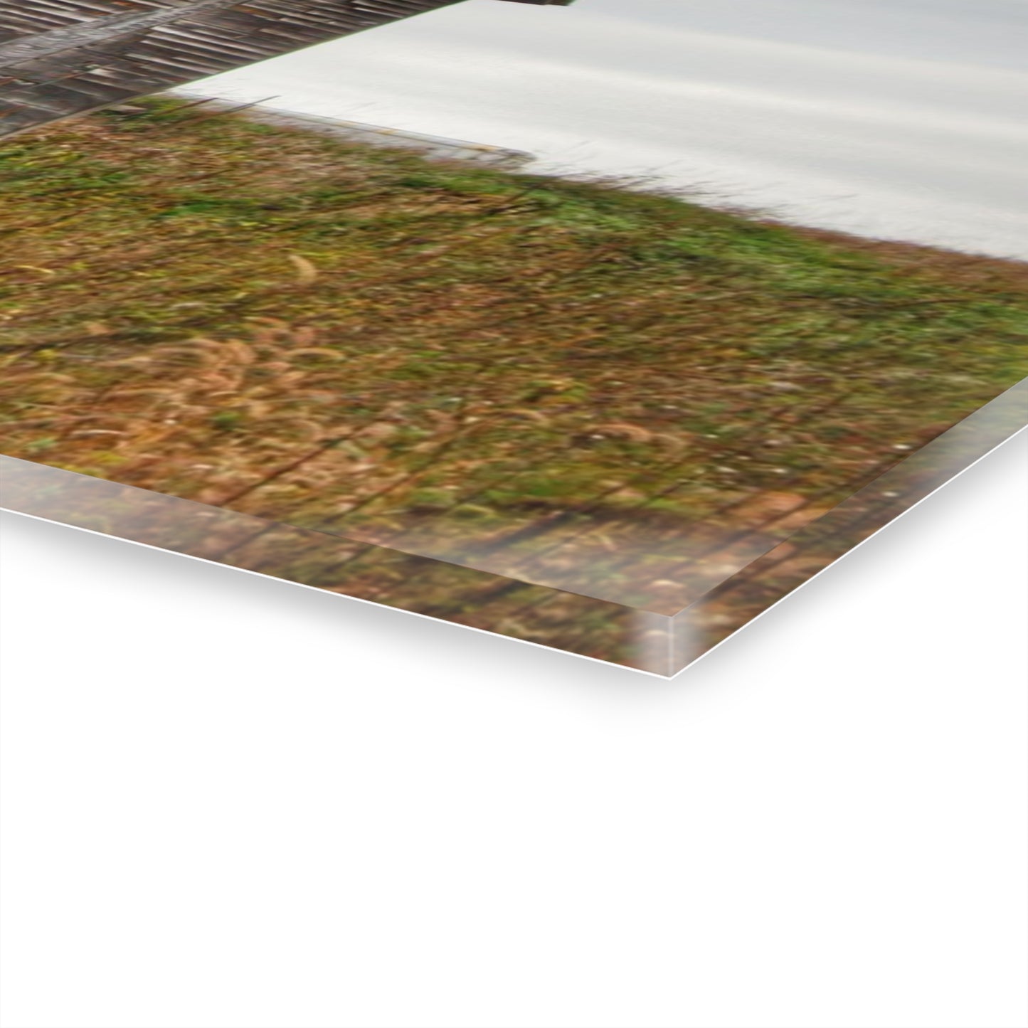 U R There Photography Fisher Road Grey Rustic Farmhouse Acrylic Wall Print