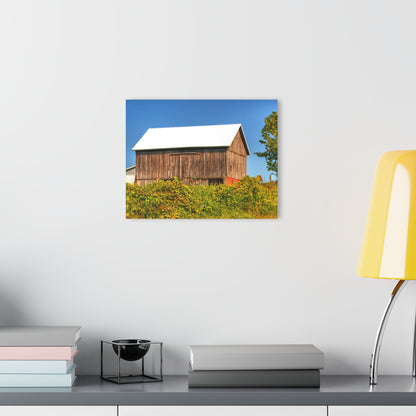 U R There Photography Hilltop High Grey Rustic Farmhouse Acrylic Wall Print