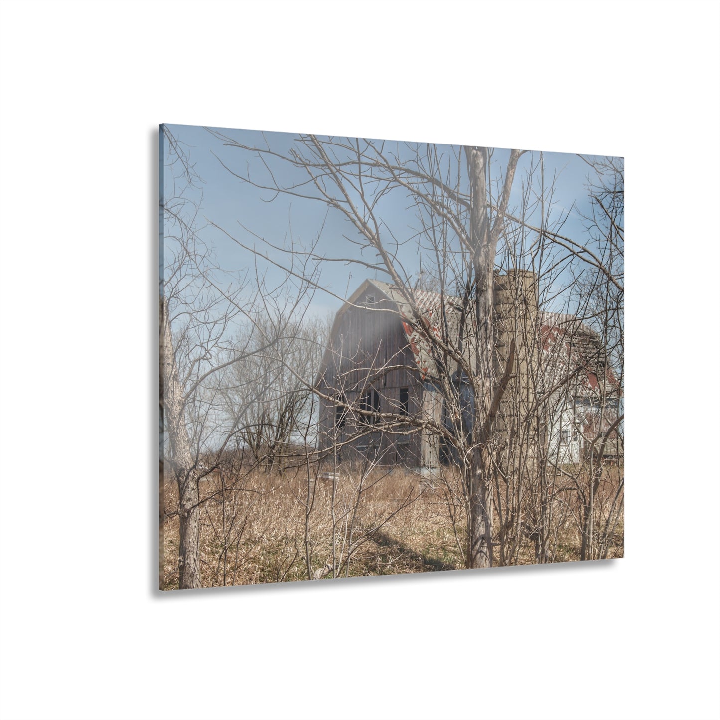 U R There Photography Hill Road Hidden Grey I Rustic Farmhouse Acrylic Wall Print
