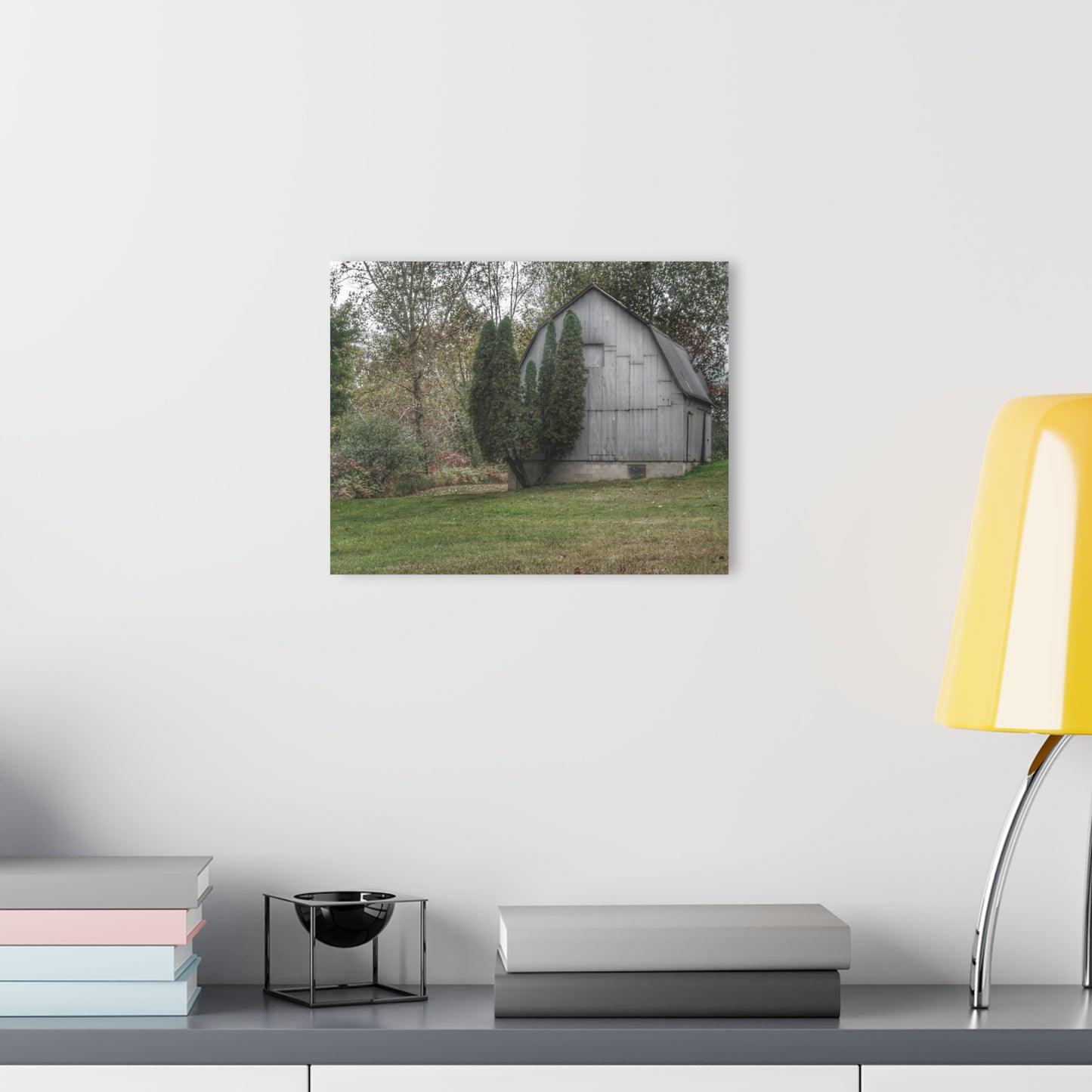 U R There Photography Milliman Road Grey Rustic Farmhouse Acrylic Wall Print