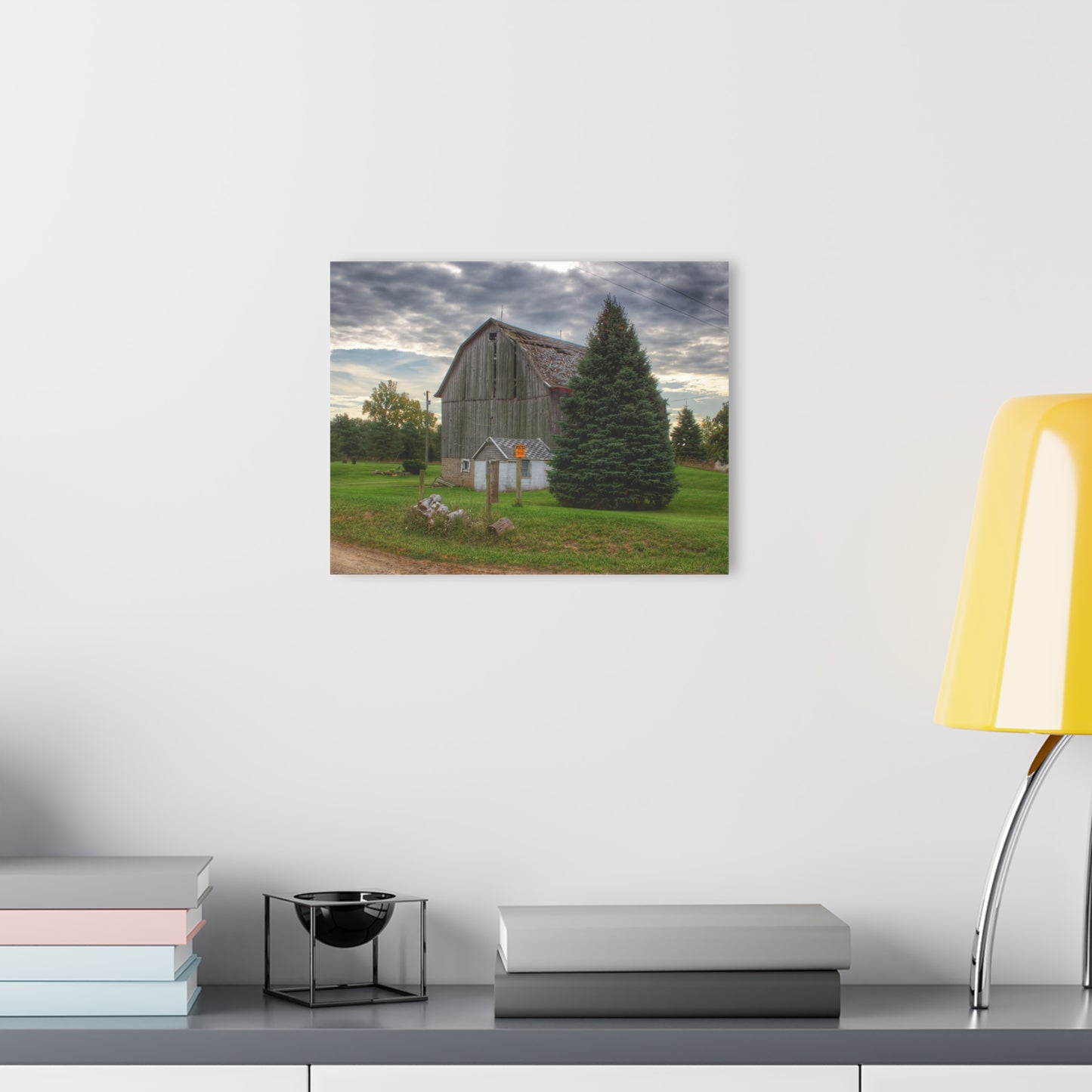 U R There Photography Rich Road Falling Grey II Rustic Farmhouse Acrylic Wall Print