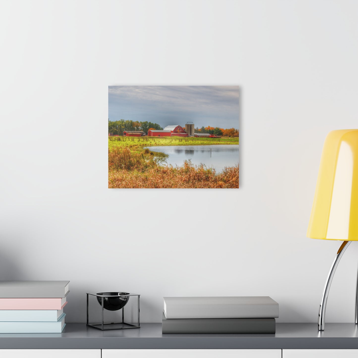 U R There Photography Oakwood Reds Rustic Farmhouse Acrylic Wall Print