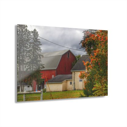 U R There Photography Farnsworth Road Red II Rustic Farmhouse Acrylic Wall Print