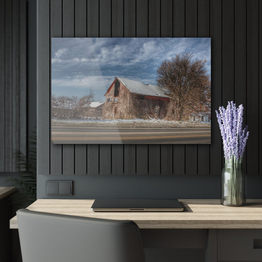 Rustic Farmhouse Wall Print Featuring Almont Van Dyke Red II