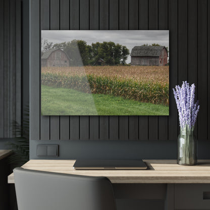 U R There Photography East Caro Road Reds Rustic Farmhouse Acrylic Wall Print