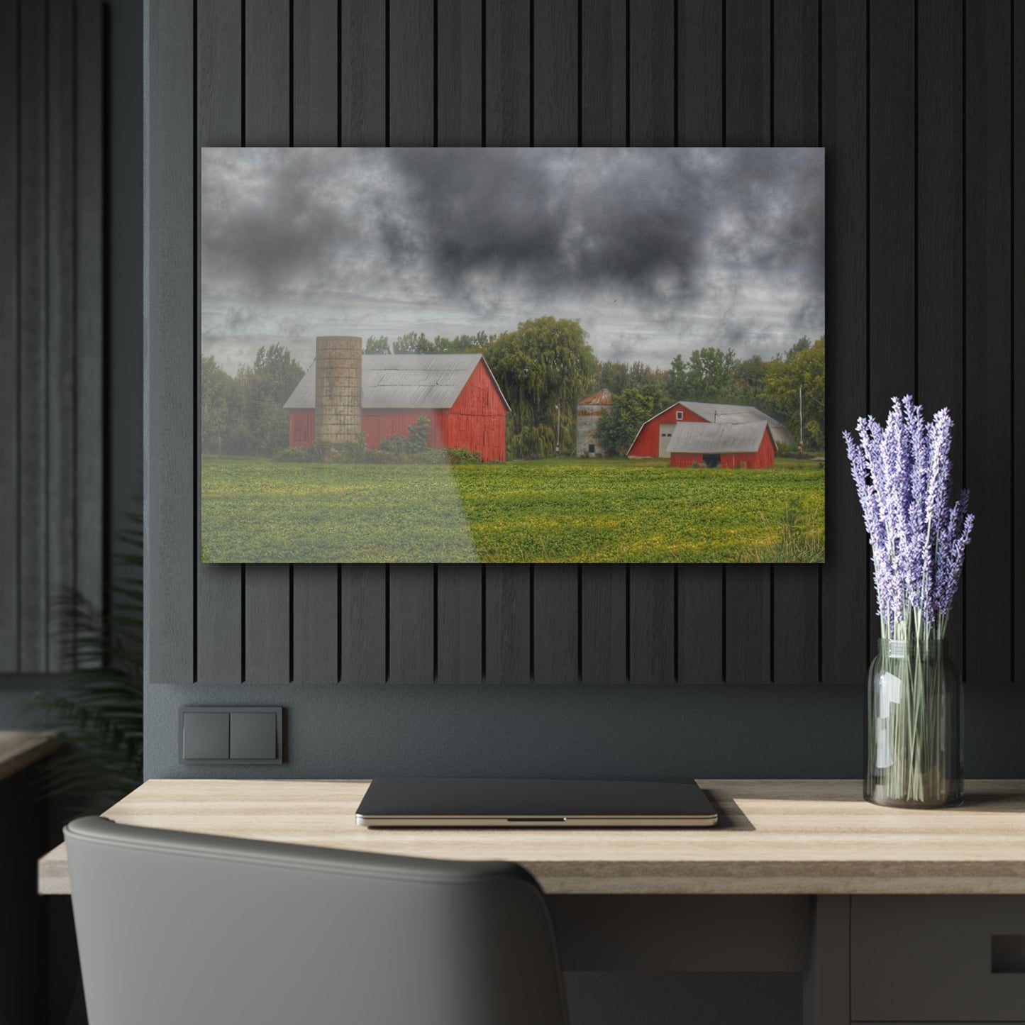 U R There Photography Kingston Road Trio I Rustic Farmhouse Acrylic Wall Print