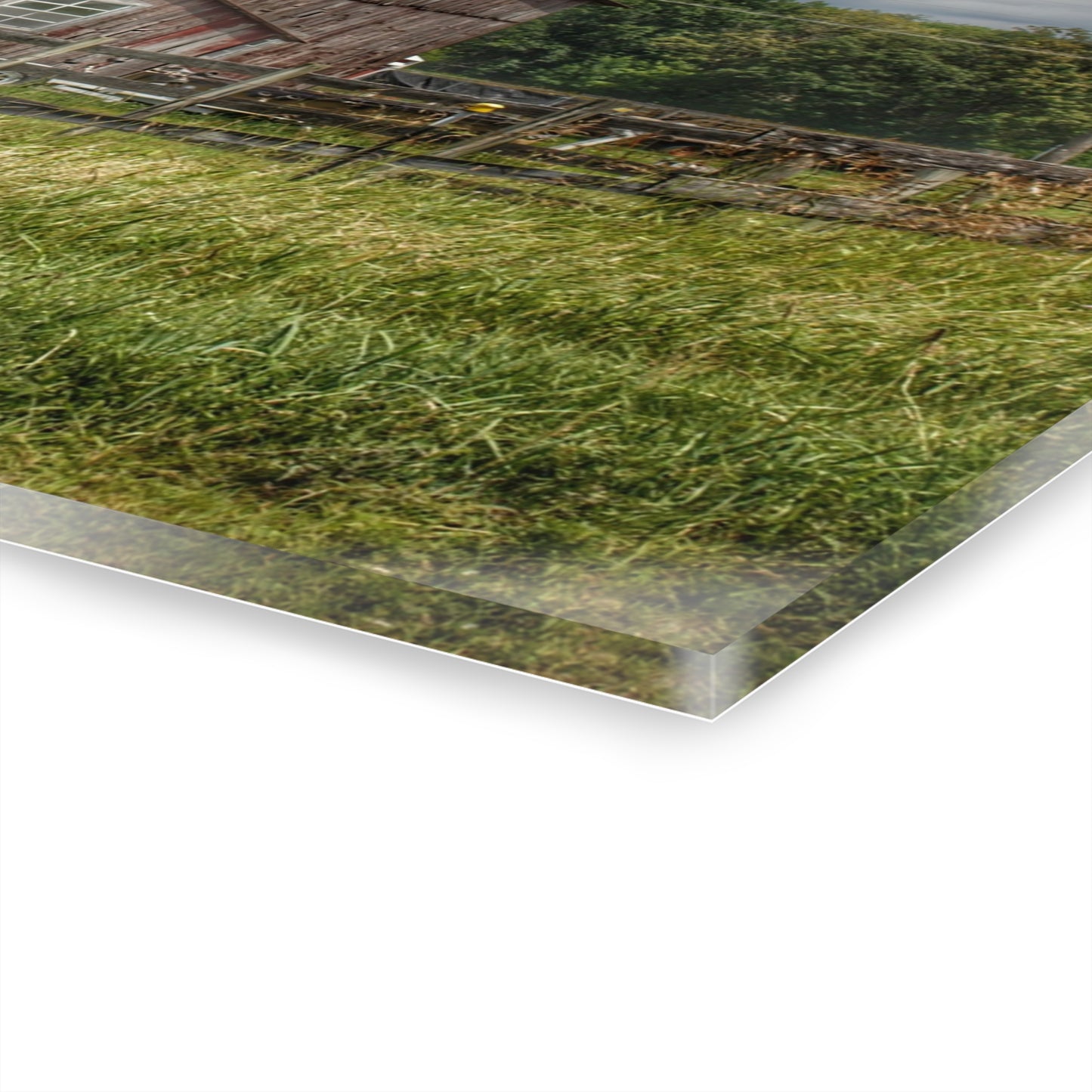 U R There Photography Millington Road Grey Horse Barn Rustic Farmhouse Acrylic Wall Print