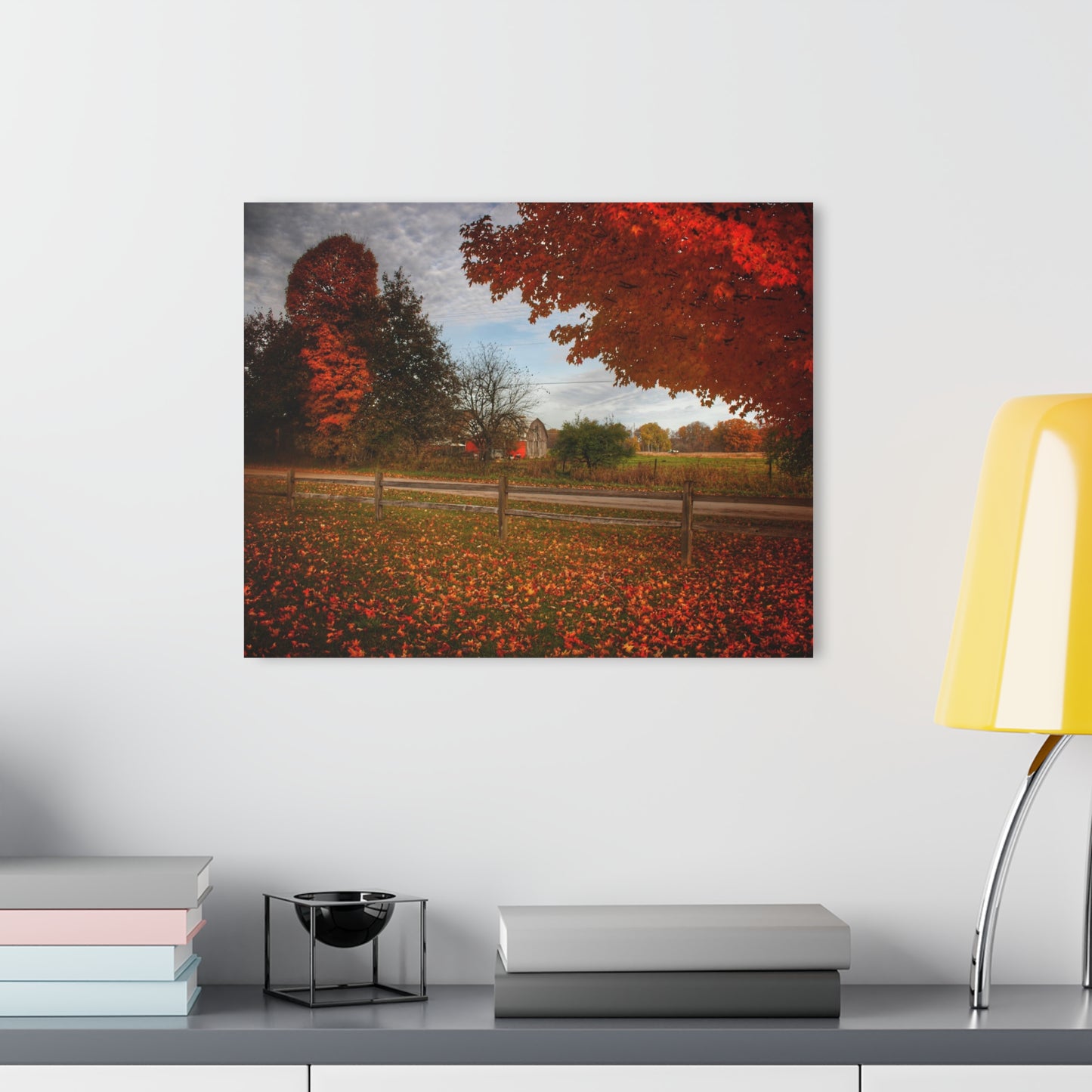 U R There Photography East Frances Road Hidden Grey II Rustic Farmhouse Acrylic Wall Print