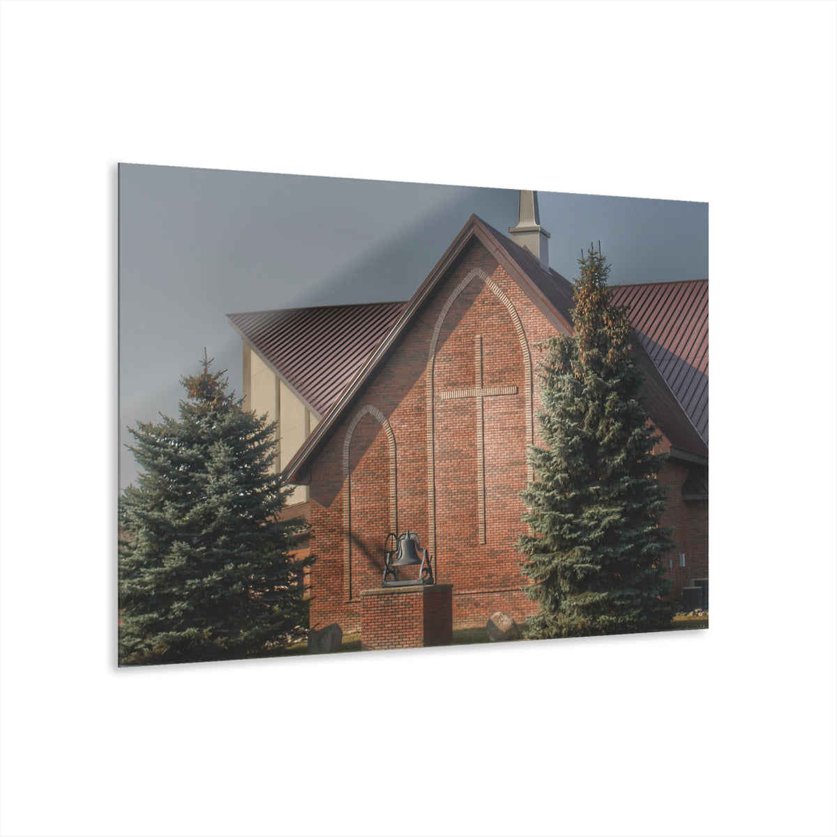 Church on Irish Road Rustic Farmhouse Acrylic Wall Print