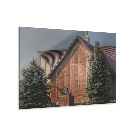 U R There Photography Church on Irish Road Rustic Farmhouse Acrylic Wall Print