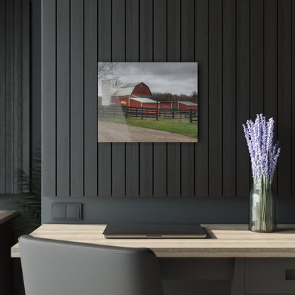 U R There Photography West Lake Road Happy Barn Rustic Farmhouse Acrylic Wall Print