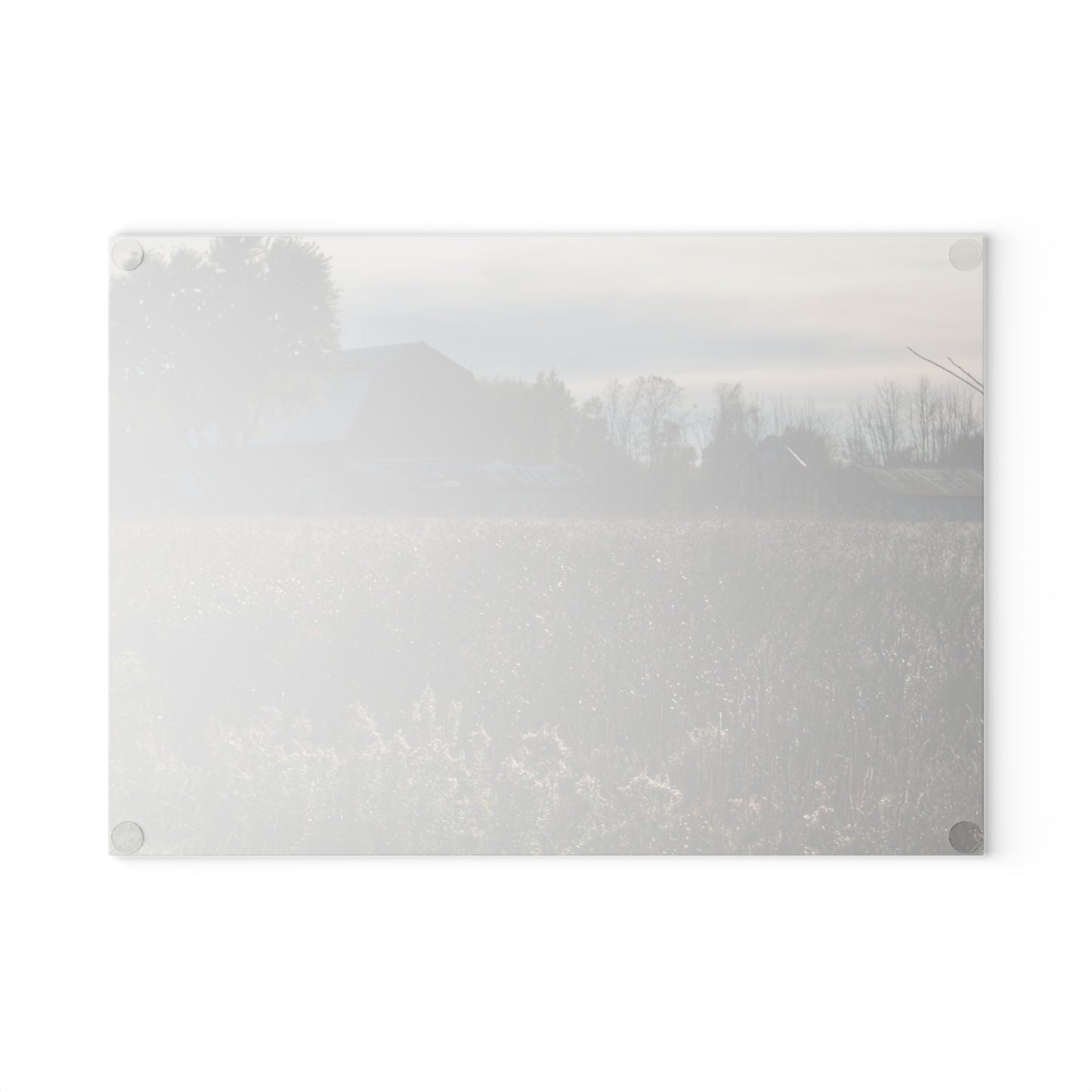 U R There Photography Brown City Road Red Rustic Farmhouse Tempered-Glass Cutting Board
