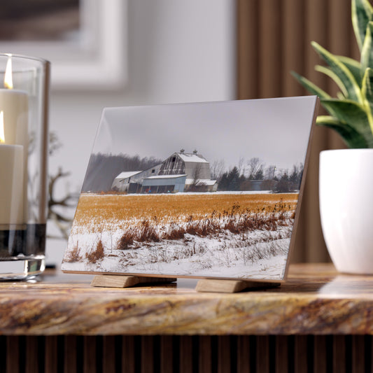 U R There Photography Argyle Road Grey Rustic Farmhouse Decorative Ceramic Tile